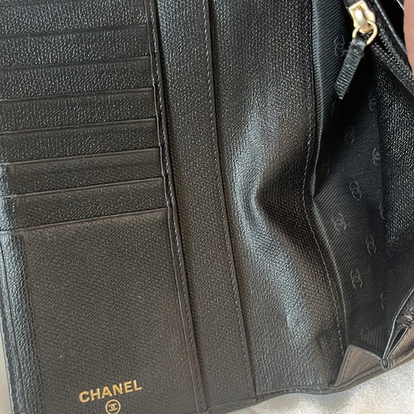 CHANEL CAVIAR LEATHER BLACK LONG WALLET ! - Picture 14 of 15